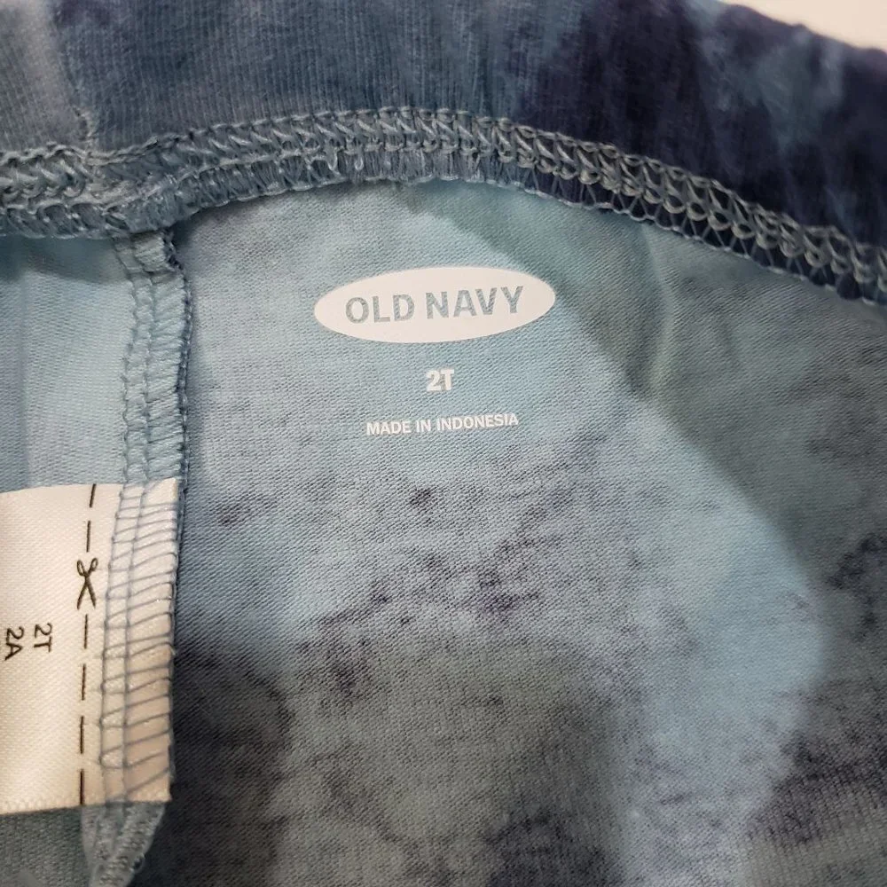 NWT Old Navy Toddler Bike Shorts‎ in Indigo Tie Dye Size 2T